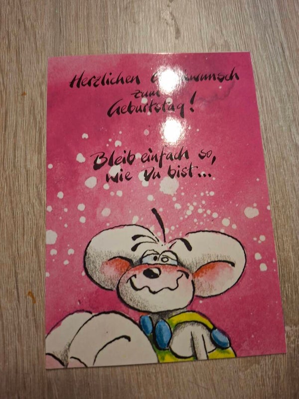 Diddl Geburtstagklapp Postkarte