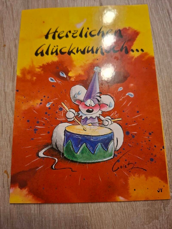 Diddl Geburtstagklapp Postkarte Nr. 39
