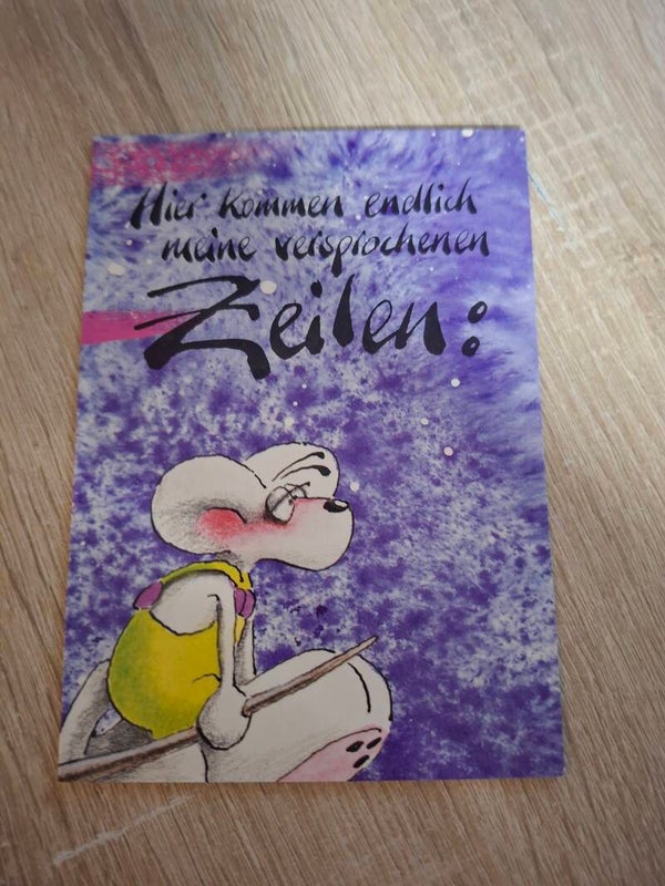 Diddl Spruch klapp Postkarte Nr. 21