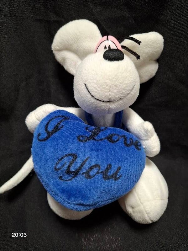 Diddl Maus mit blauem Herz