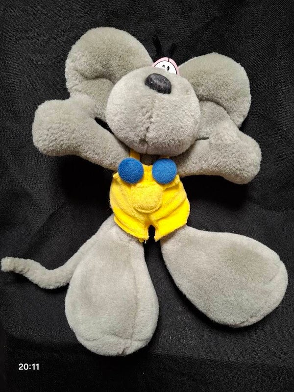 Diddl graue Maus mit gelben Latz