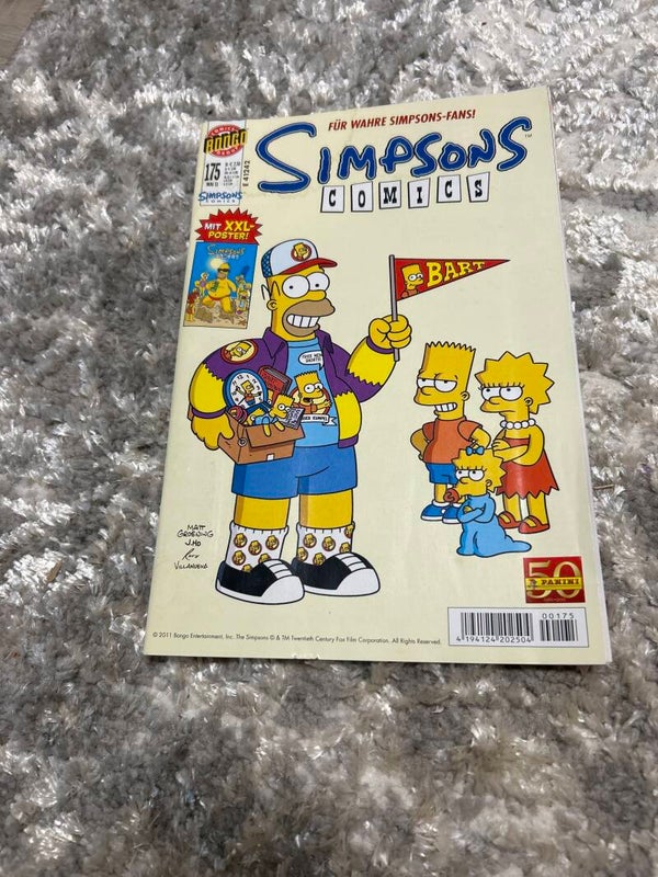 Simpson Comic 175 mit Poster
