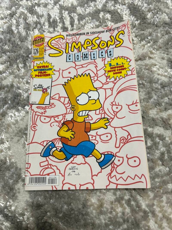 Simpson Comic 126 mit Poster