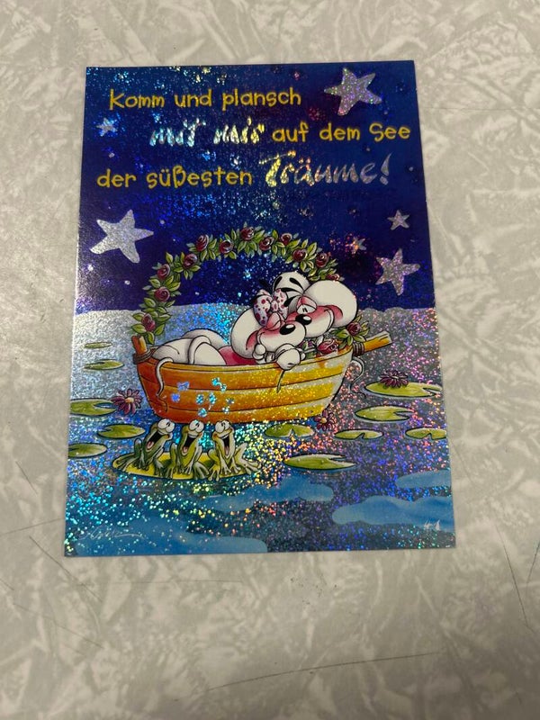 Glitzerpostkarte