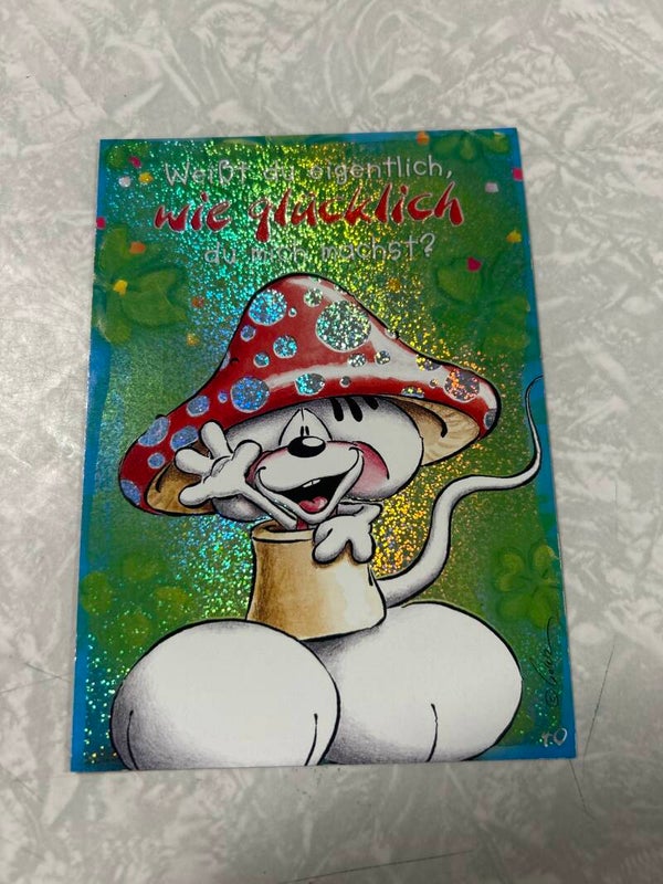 Glitzerpostkarte