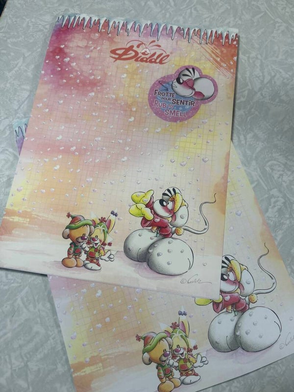 Diddl französisch Winterkollektion A4 Blatt