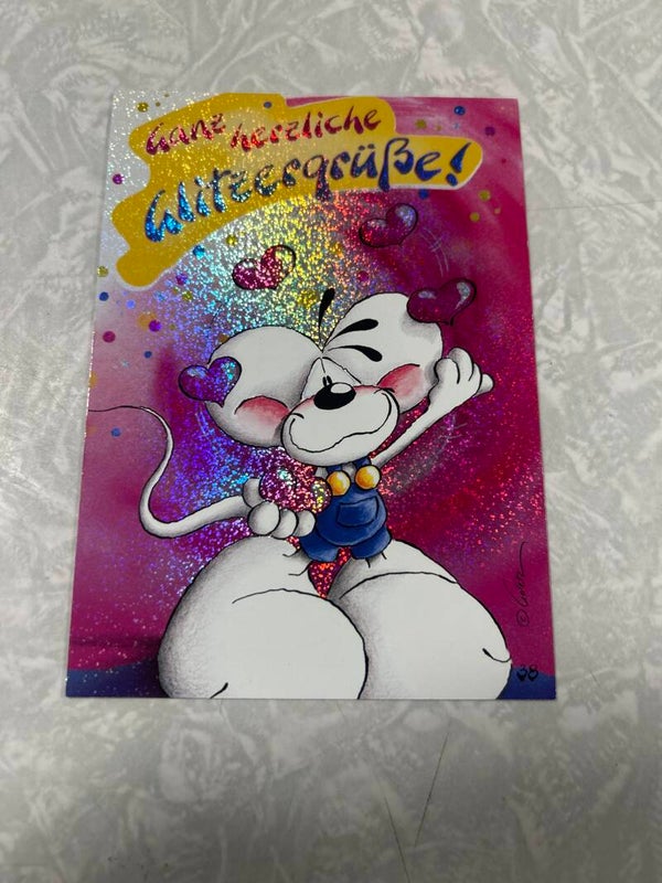 Glitzerpostkarte