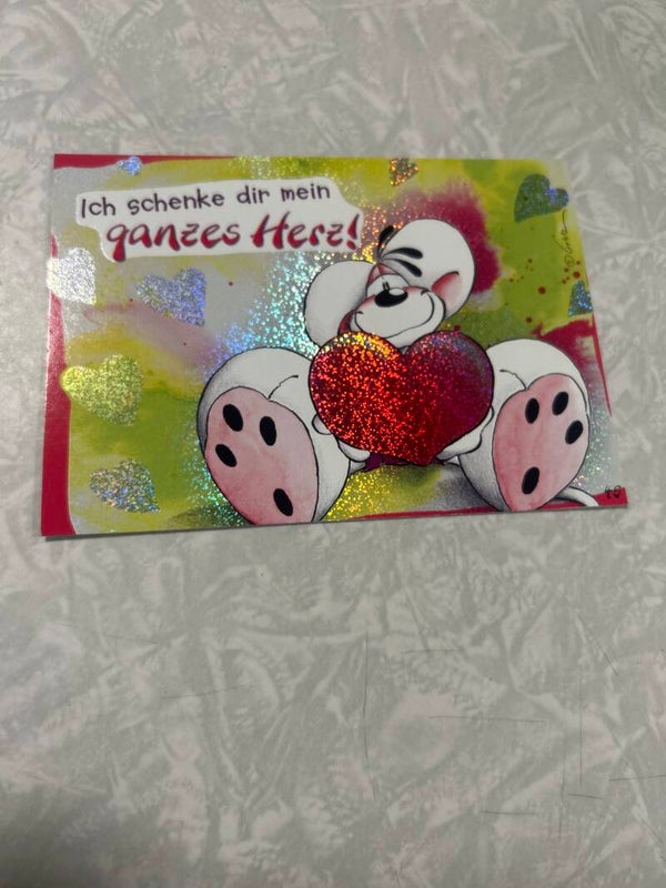 Glitzerpostkarte
