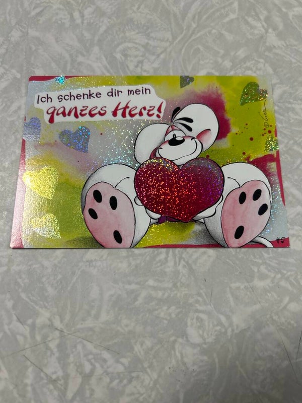 Glitzerpostkarte