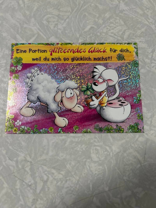 Glitzerpostkarte