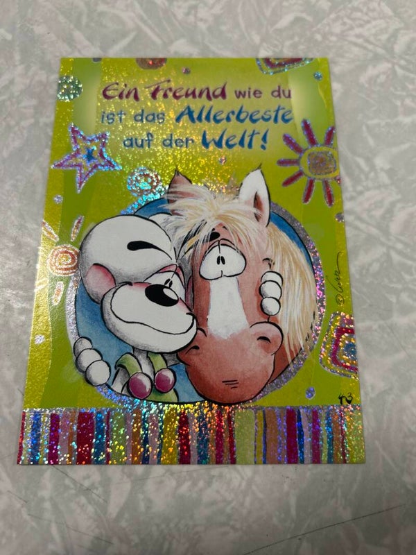 Glitzerpostkarte