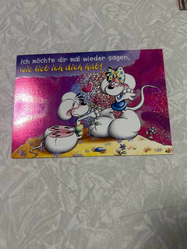 Glitzerpostkarte