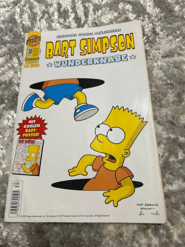 Bart Simpson Comic 30 mit Poster