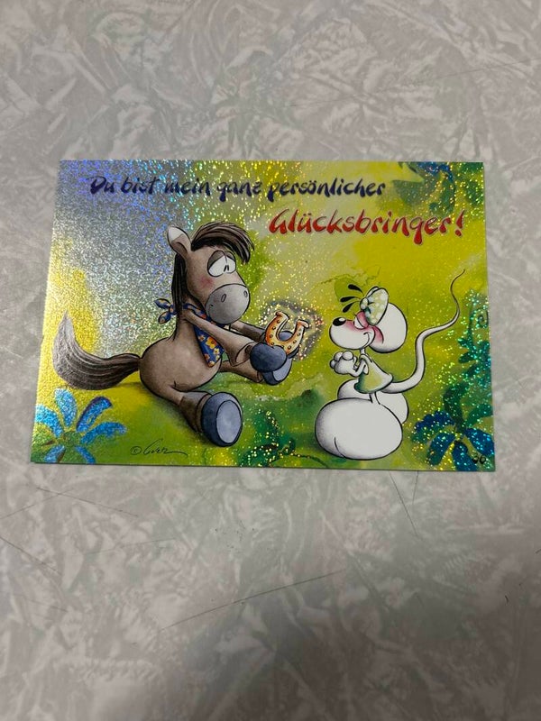 Glitzerpostkarte