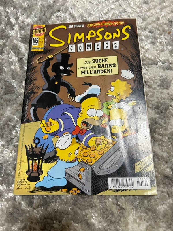 Simpson Comic 105 mit Poster