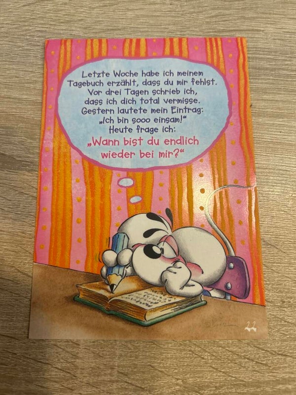 Diddl Kuschelkarte Nr.22.a