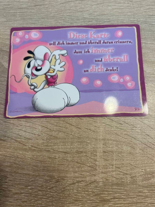 Diddl Gruß / Spruchpostkarte Nr.22
