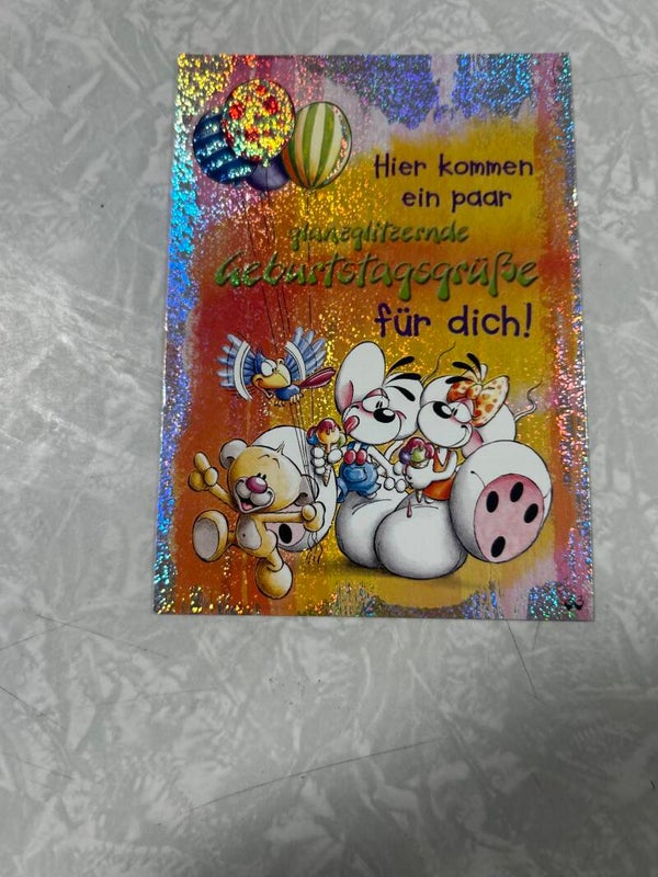 Glitzerpostkarte