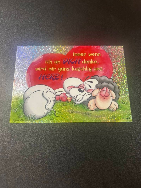 Diddl Glitzerpostkarte