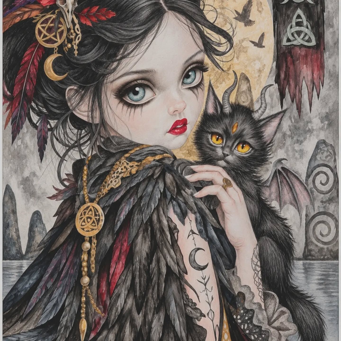 Cat Woman Print