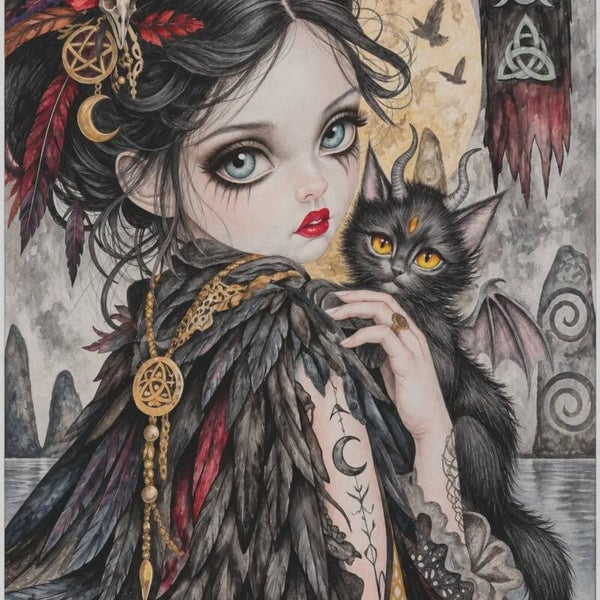Cat Woman Print