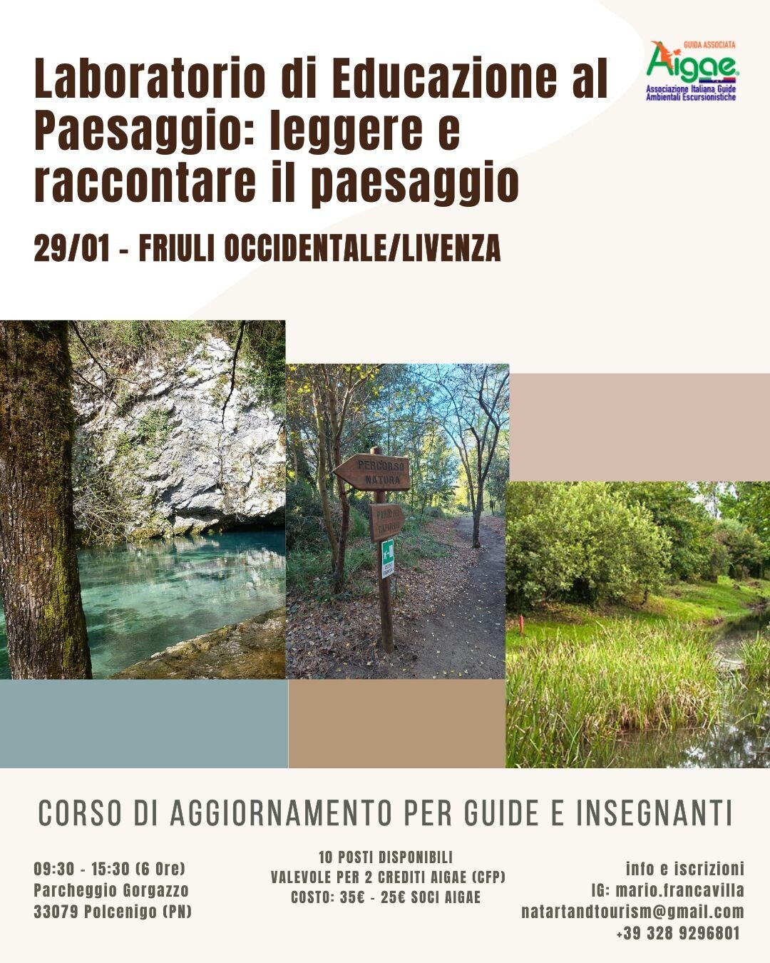 Locandina laboratorio giornaliero di educazione al paesaggio