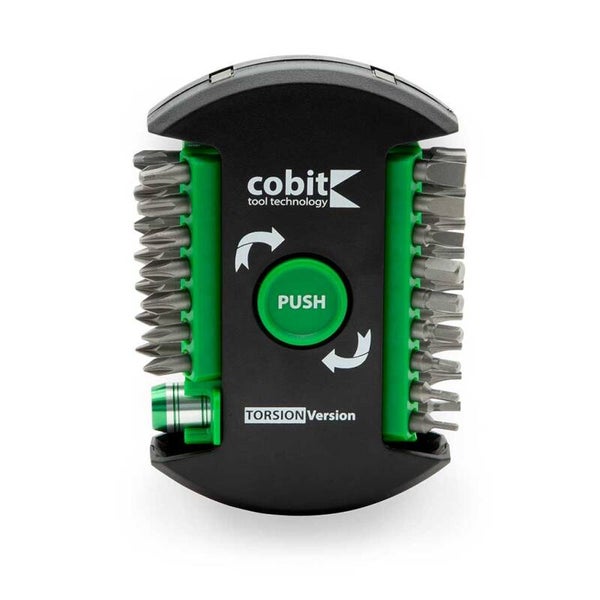 Cobit Bitset Quickbox + bithouder 33-delig Torsion PH/PZ/TX/inbus/zaagsnede