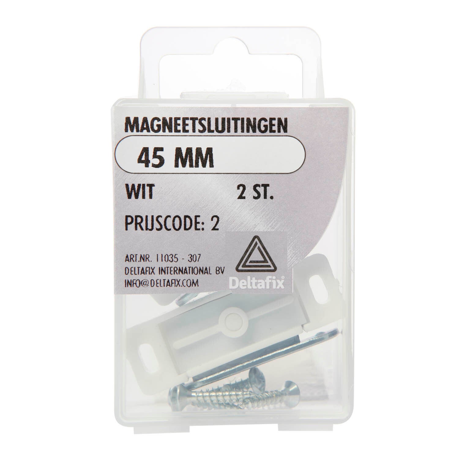 Deltafix magneetsluiting wit 45 mm 2 st.