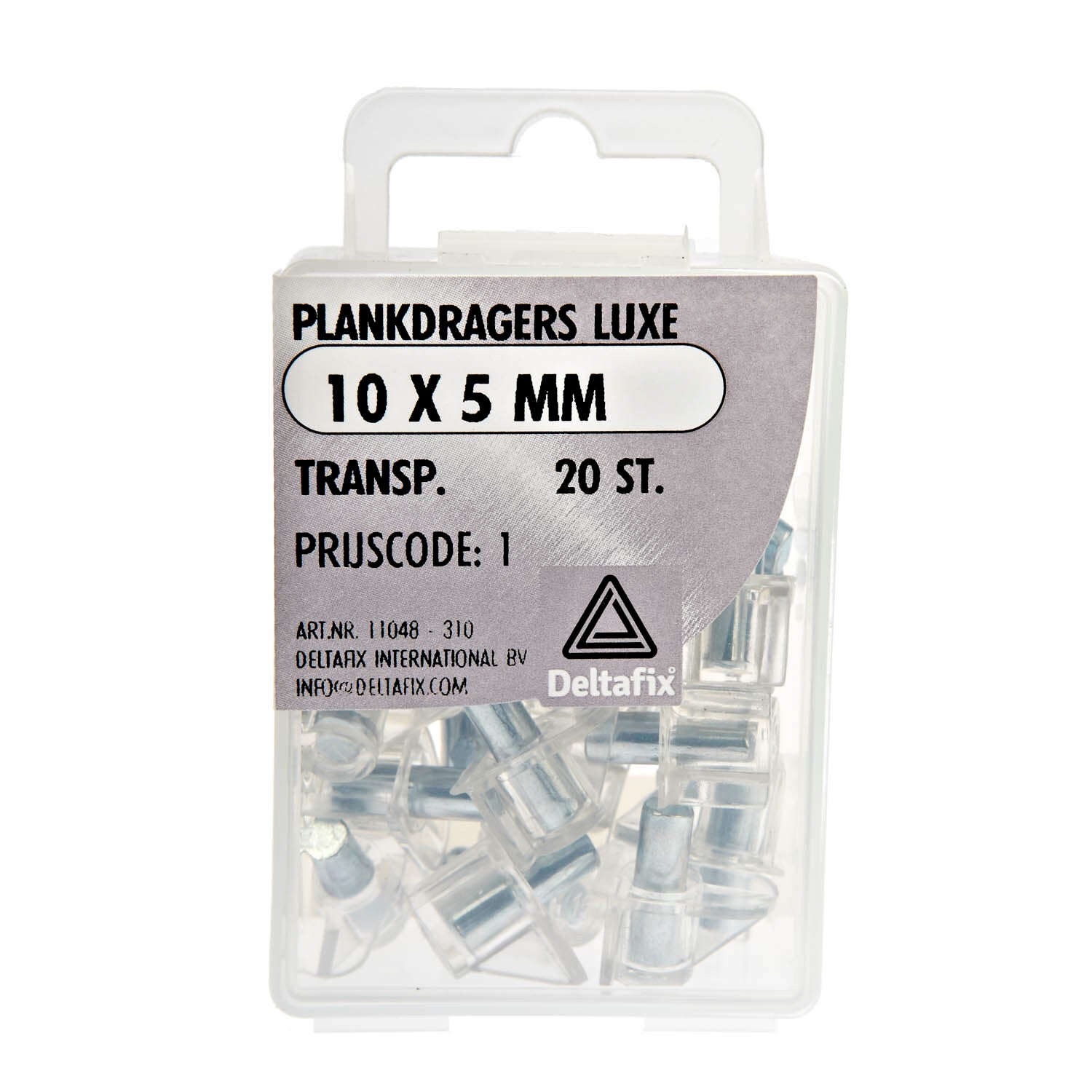 Deltafix plankdrager luxe transparant 10 x 5 mm 20 st.