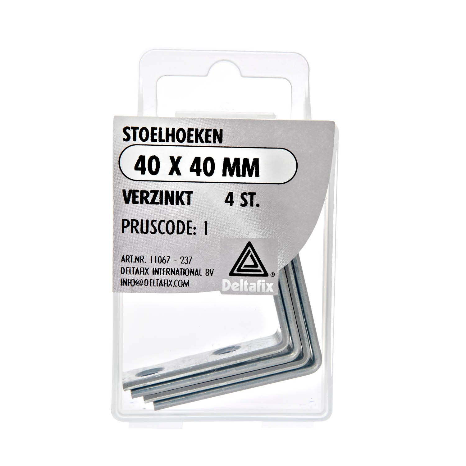 Deltafix stoelhoek verzinkt 40 x 40 mm 4 st.
