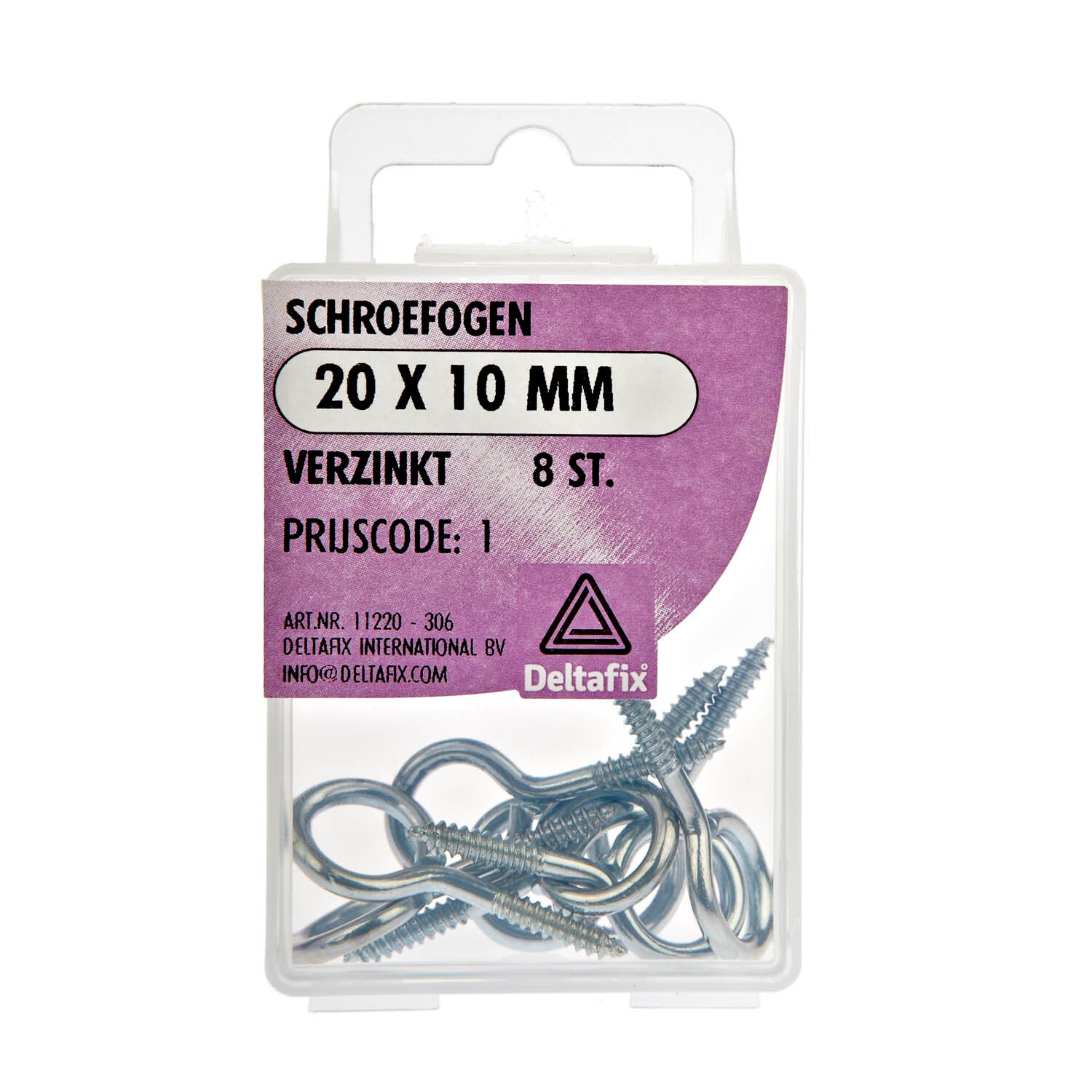 Deltafix schroefoog standaard verzinkt 20 x 10 mm 8 st.