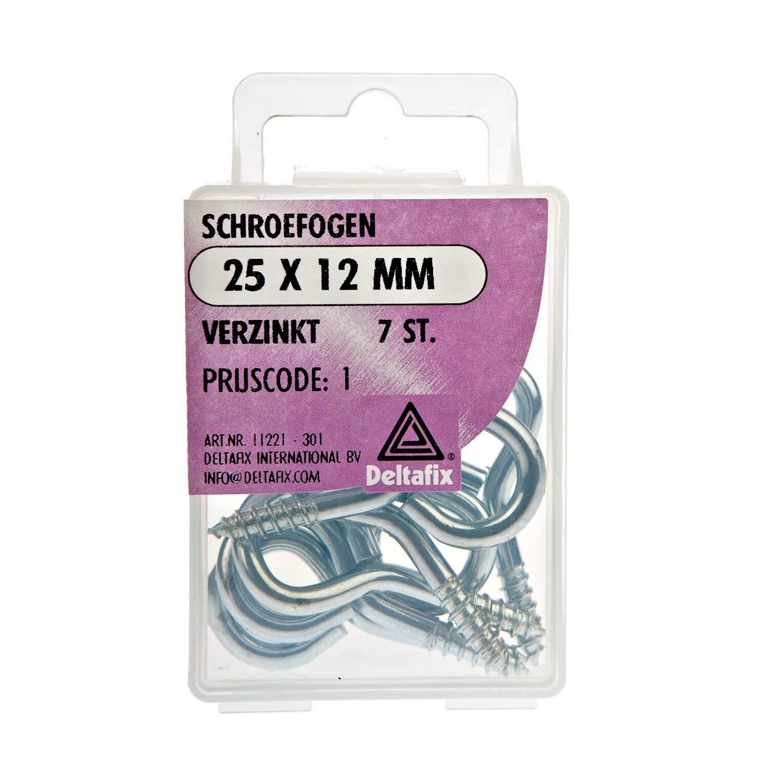 Deltafix schroefoog standaard verzinkt 25 x 12 mm 7 st.