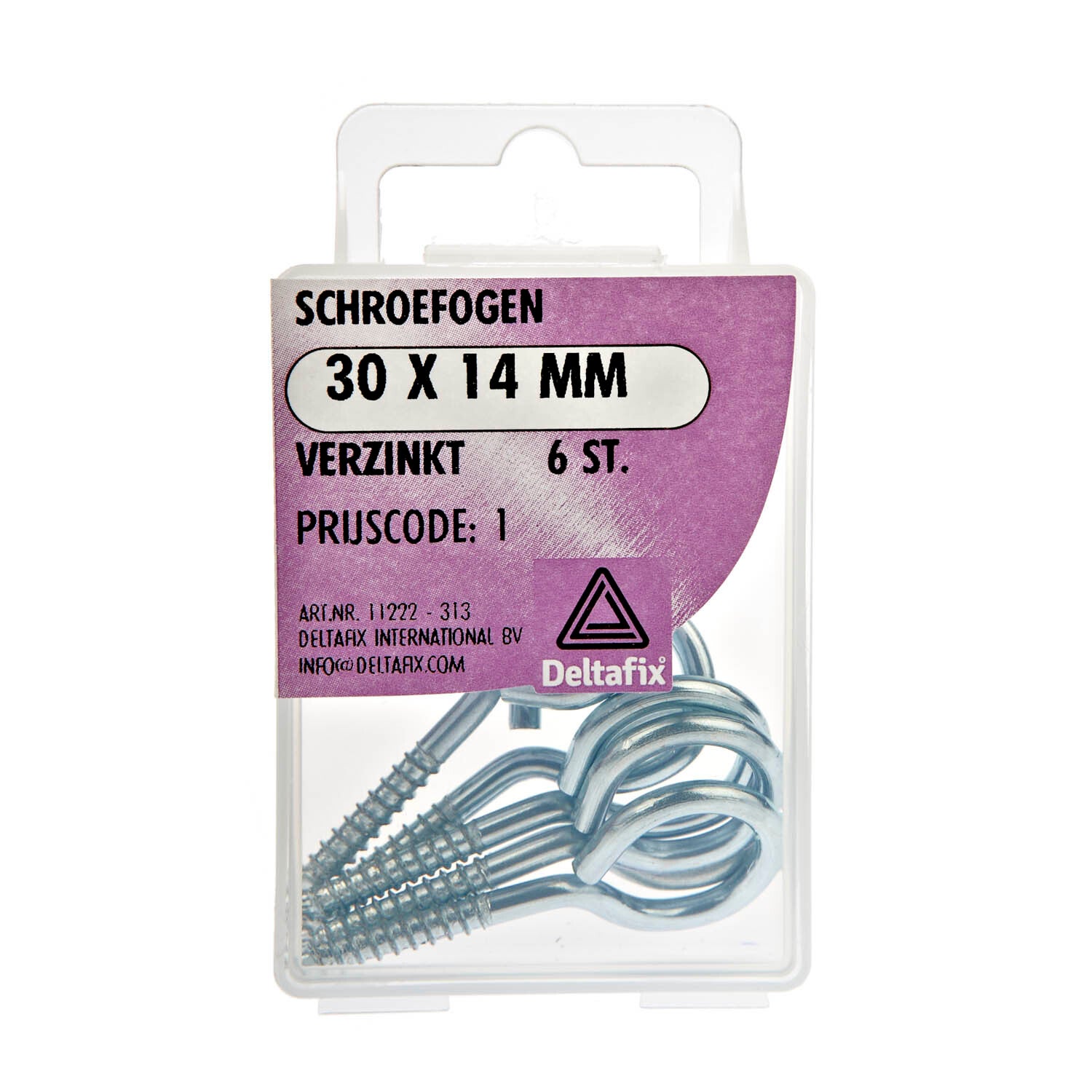Deltafix schroefoog standaard verzinkt 30 x 14 mm 6 st.