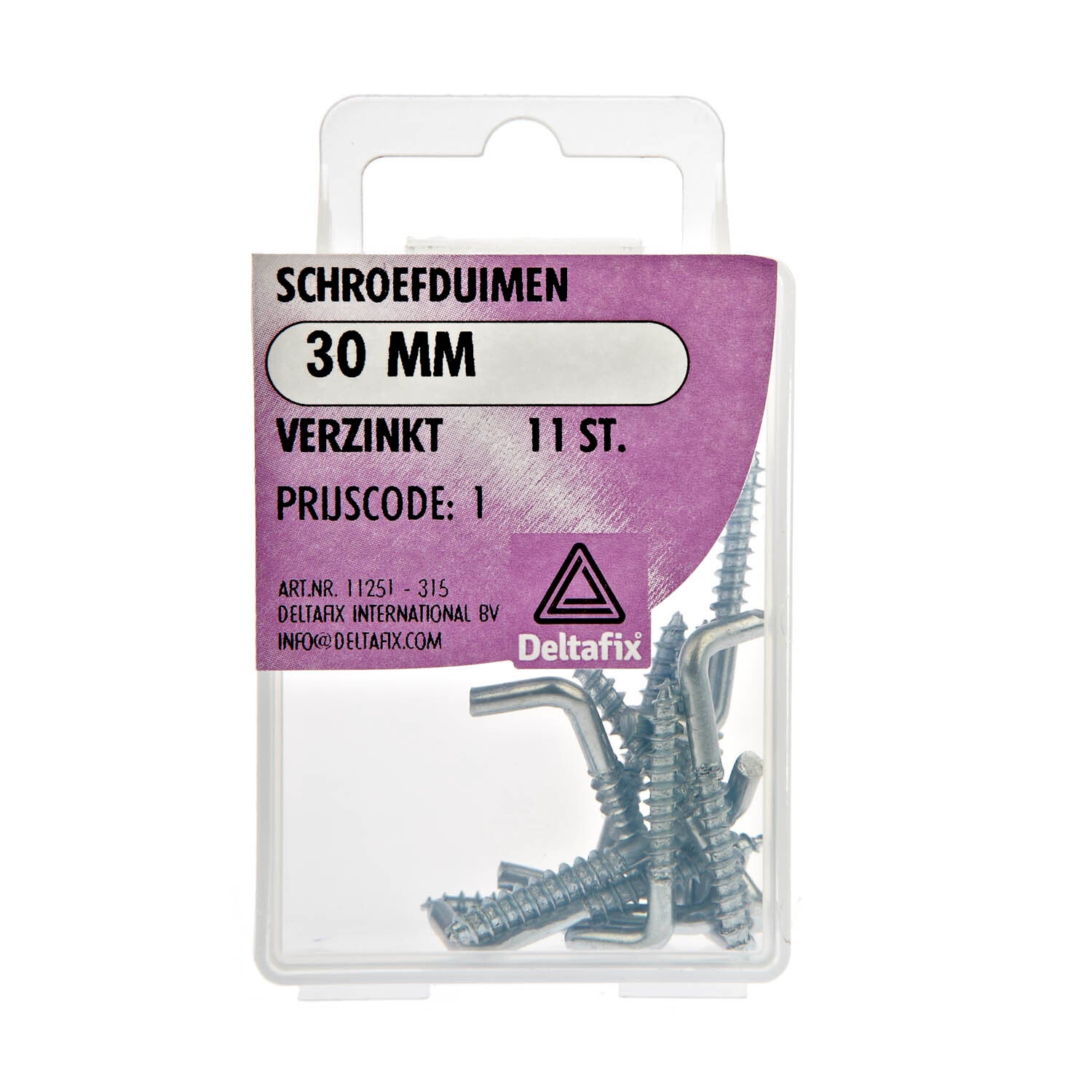 Deltafix schroefduim standaard verzinkt 30 mm 11 st.