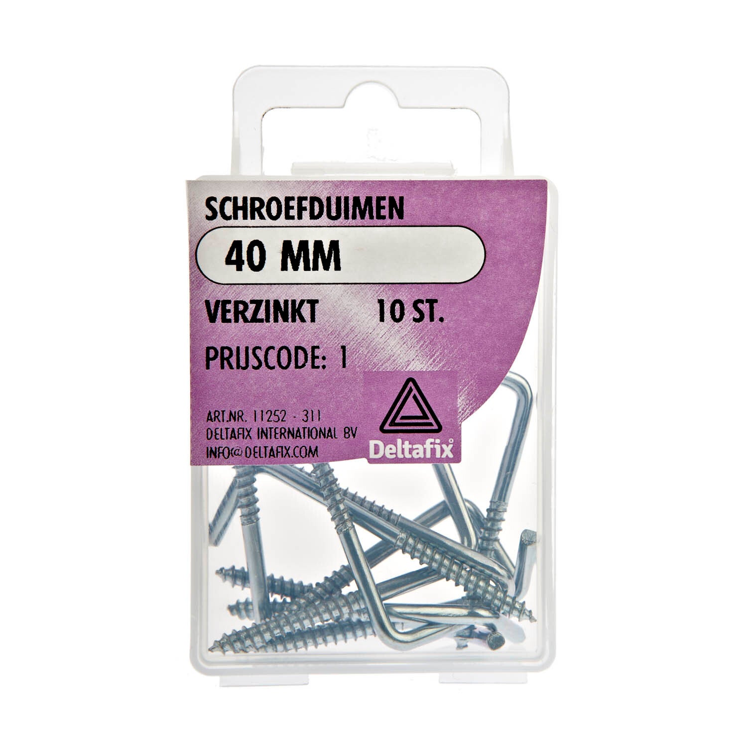 Deltafix schroefduim standaard verzinkt 40 mm 10 st.