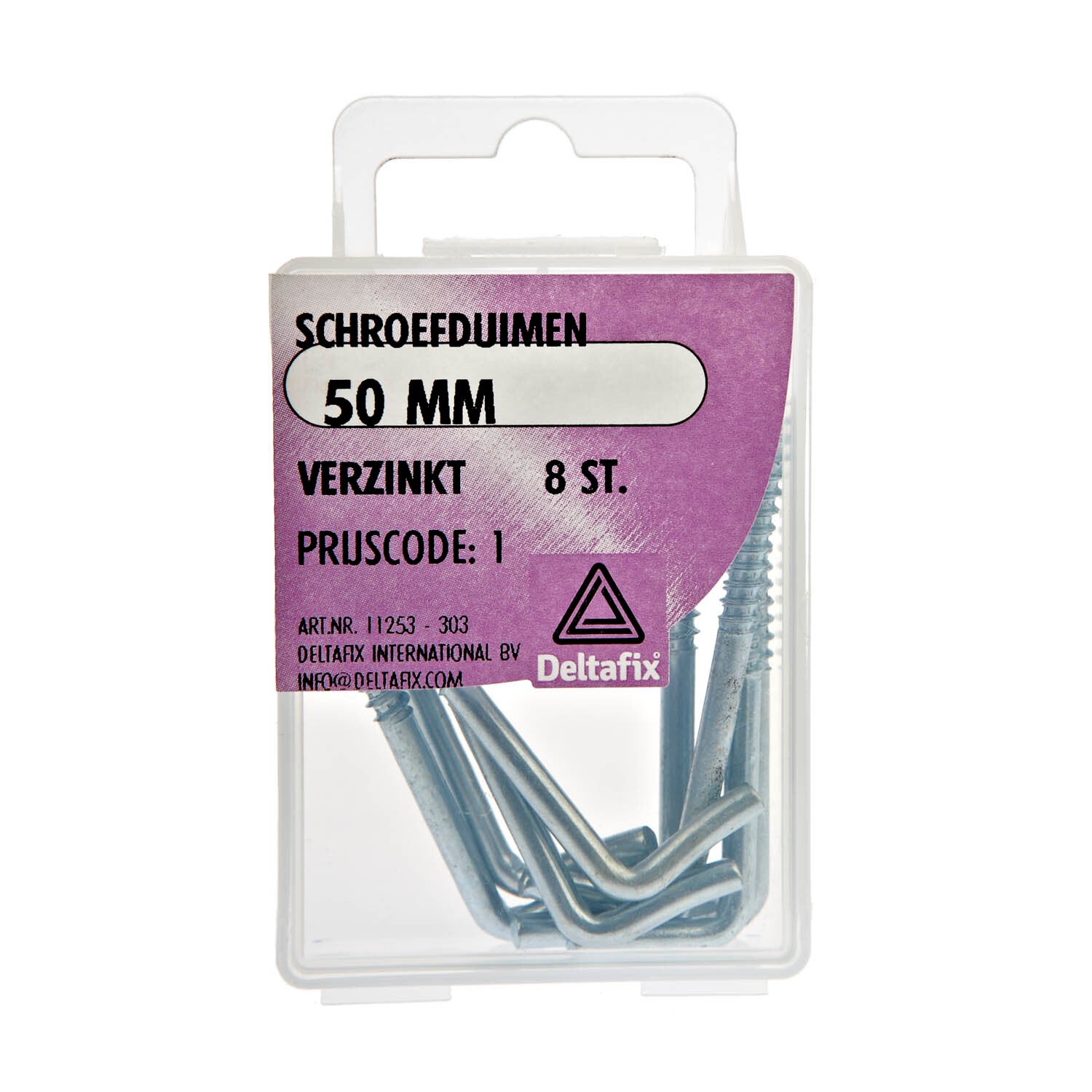 Deltafix schroefduim standaard verzinkt 50 mm 8 st.
