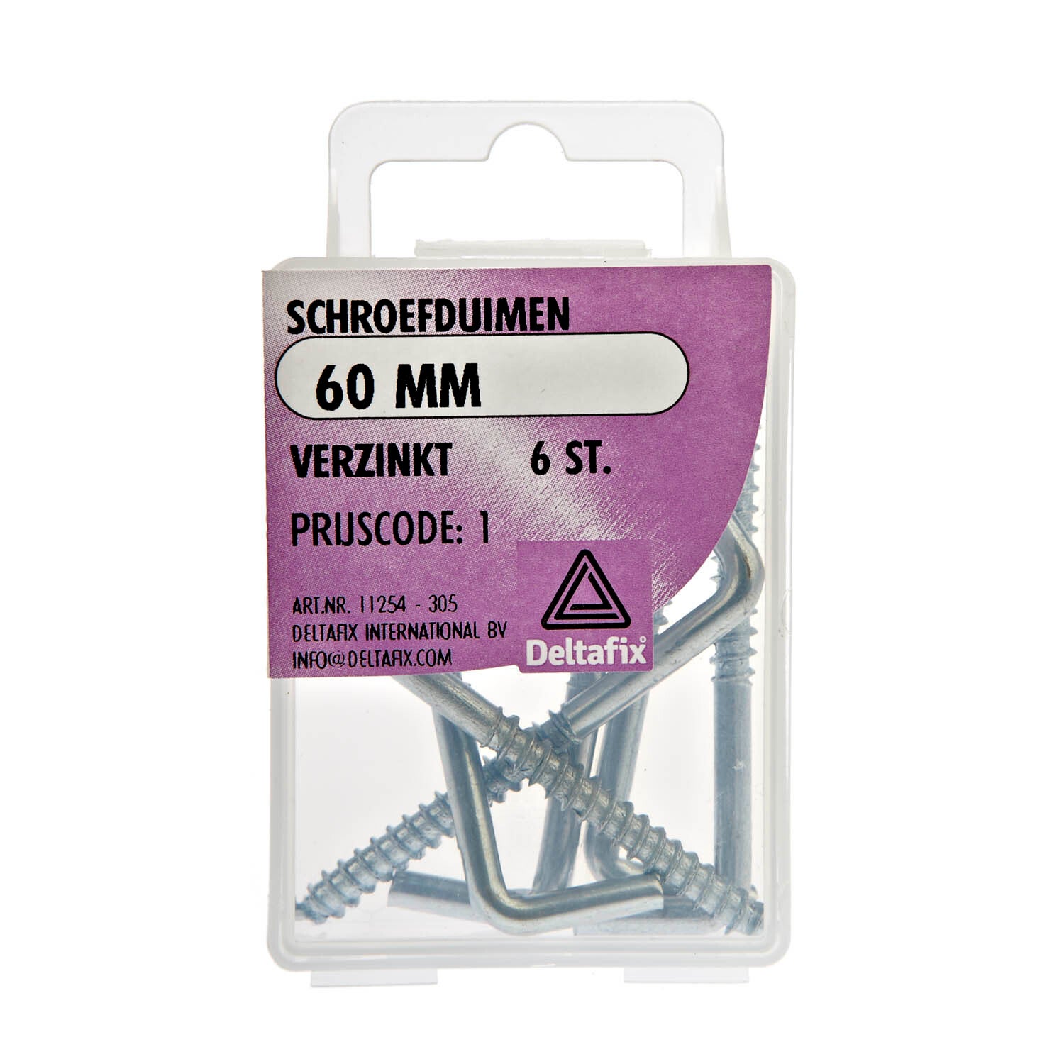 Deltafix schroefduim standaard verzinkt 60 mm 6 st.