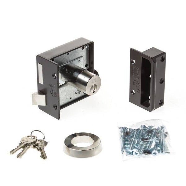 Lips Opleg dag- en nachtslot met vaste buitencilinder bruin 1753-1 Din.links binnendraaiend