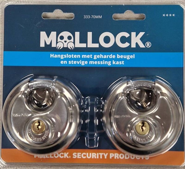 Mollock Discus slot 70 mm 2 x gelijksluitend
