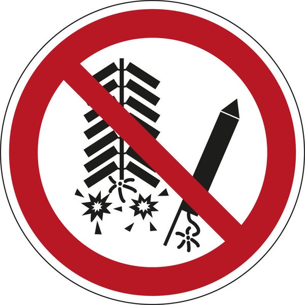 Sticker Ontsteken van vuurwerk verboden