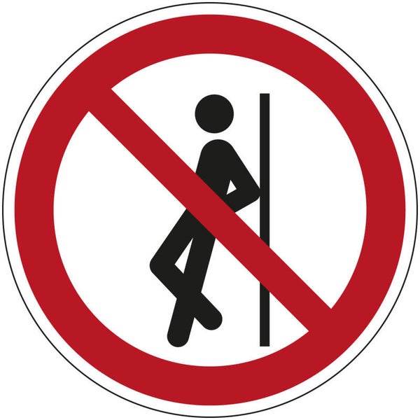 Sticker Tegenaan leunen verboden