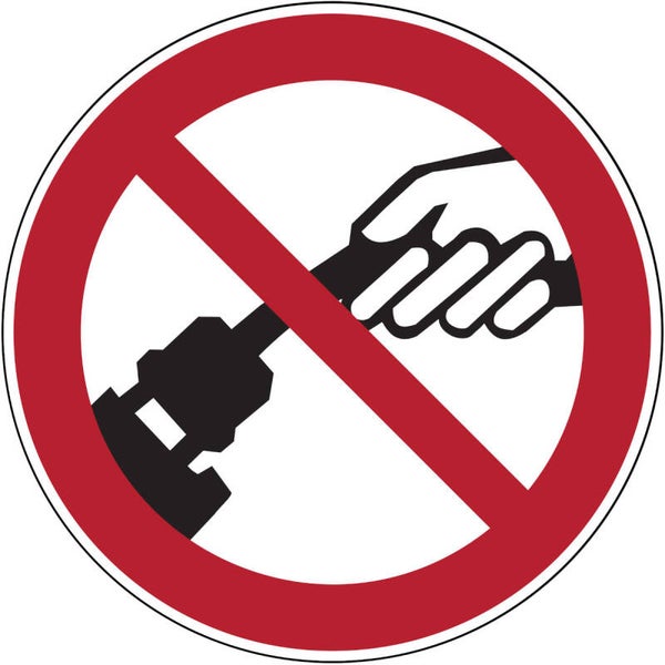 Sticker Verboden aan de kabel te trekken