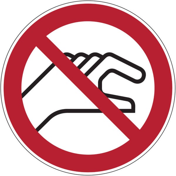Sticker Verboden aan te raken