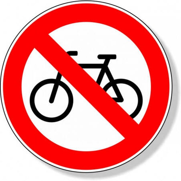Sticker Verboden fietsen te plaatsen