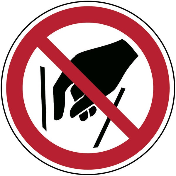 Sticker Verboden in de vergaarbak te grijpen