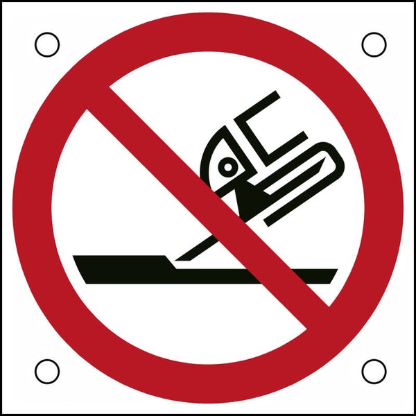 Sticker Verboden slijpschijf te gebruiken