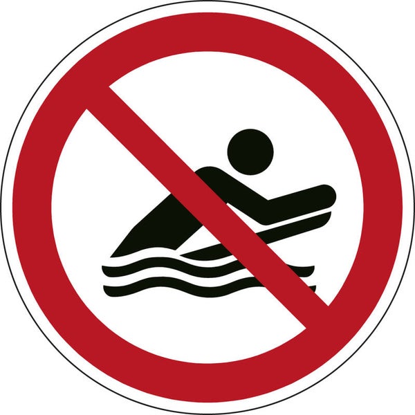 Sticker Verboden te bodyboarden
