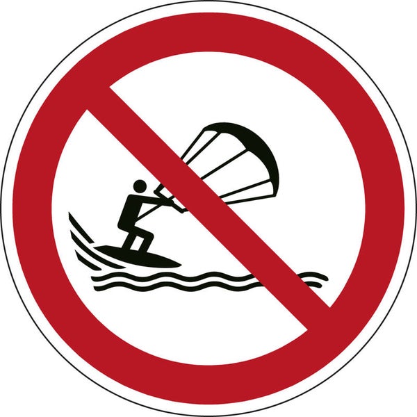 Sticker Verboden te kitesurfen