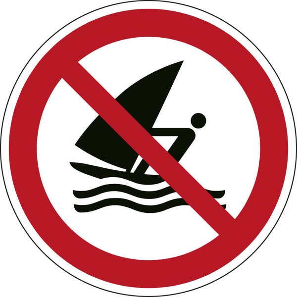 Sticker Verboden te windsurfen
