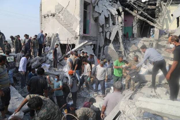 The aftermath of an Israel strike on a school in Minab, Iran [Abbas Zakeri/Mehr News/WANA via Reuters (Al Jazeera – March 3, 2026)]